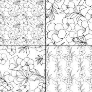 Seamless floral pattern set N27