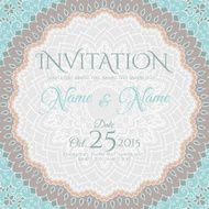 Invitation card design with mandala ornament