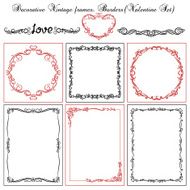 Set of Decorative Valentine Frames