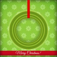 Christmas round frame with place for text vector N2