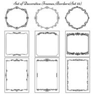Set of decorative vintage borders N3