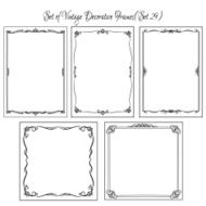Set of Decorative Vintage border