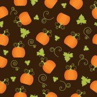 Vector seamless pattern with pumpkin