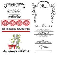 Set of menu designs