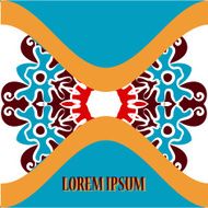 Square Cover Print Oriental Style Flayer
