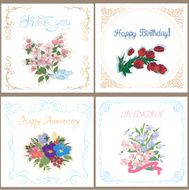 Set of floral cards for any occasion