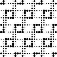 Black and white geometric seamless pattern with circle N10