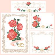 Set of decorative floral cards N2