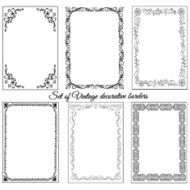 Set of vintage decorative borders N7