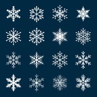 Collection of White Snowflakes N2