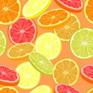 Repeating seamless pattern of different citruses N2