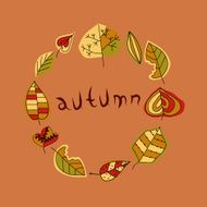 Autumn leaf background Vector illustration