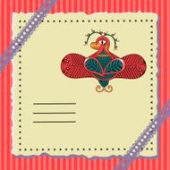 postcard with a fabulous bird