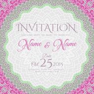 Invitation card design with mandala ornament N2