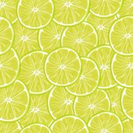 Seamless pattern with slices of lime
