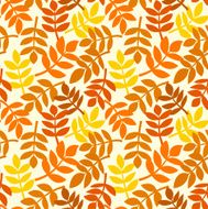 Autumn leaves plants vector seamless pattern N2