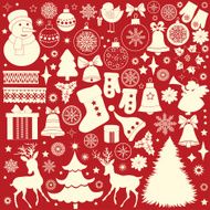 Christmas retro icons