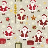 Seamless pattern with Santa Claus N3