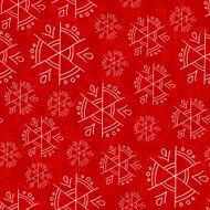 seamless abstract red Christmas background with snowflakes