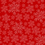 seamless abstract red Christmas background with snowflakes N3