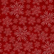 seamless abstract red Christmas background with snowflakes N4