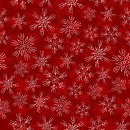 seamless abstract red Christmas background with snowflakes N5