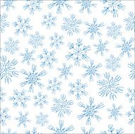 Blue snowflakes on white background seamless pattern N5