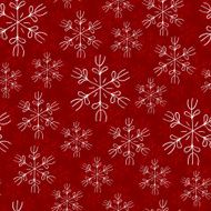 seamless abstract red Christmas background with snowflakes N6