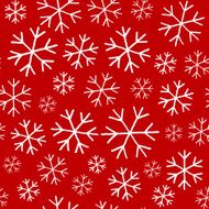 seamless abstract red Christmas background with snowflakes N9