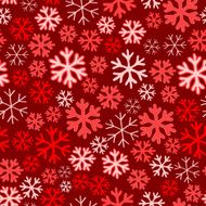 seamless abstract red Christmas background with snowflakes N12
