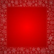 red frame from snowflakes for a card