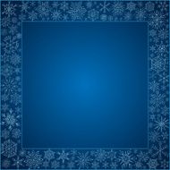 Frame from snowflakes for a card