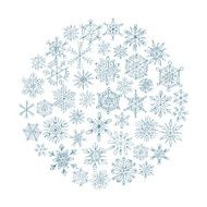 Christmas ball from snowflakes