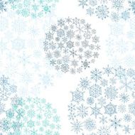 white background christmas balls from snowflakes