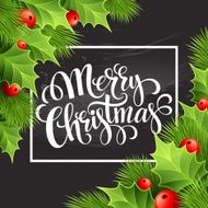 Christmas decoration on chalk board Vector illustration N3