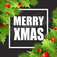 Christmas decoration on chalk board Vector illustration N4