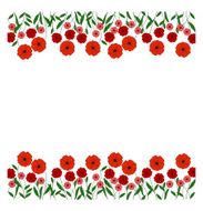 red poppies vector illustration