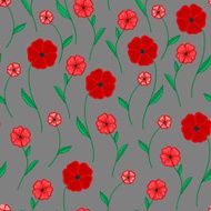 red poppies on a gray background