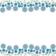 blue daisy vector illustration N4