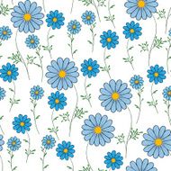 blue daisy on a white background N2