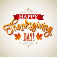 Typographic Thanksgiving Design Vector illustration