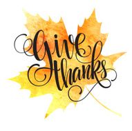 Thanksgiving background Watercolor autumn leaves Vector illustration