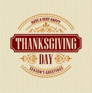 Typographic Thanksgiving Design Vector illustration N8