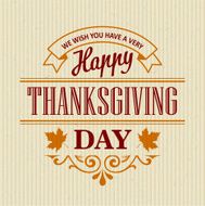 Typographic Thanksgiving Design Vector illustration N10