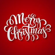 Merry Christmas Lettering design Vector illustration