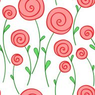 stylized round red flowers N2