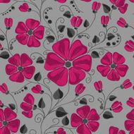 violet poppies painted felt-tip pen