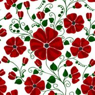 red poppies painted felt-tip pen N2