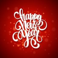 New Year greeting card Blurred background Vector illustration N2