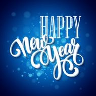 Happy New Year background with lettering design